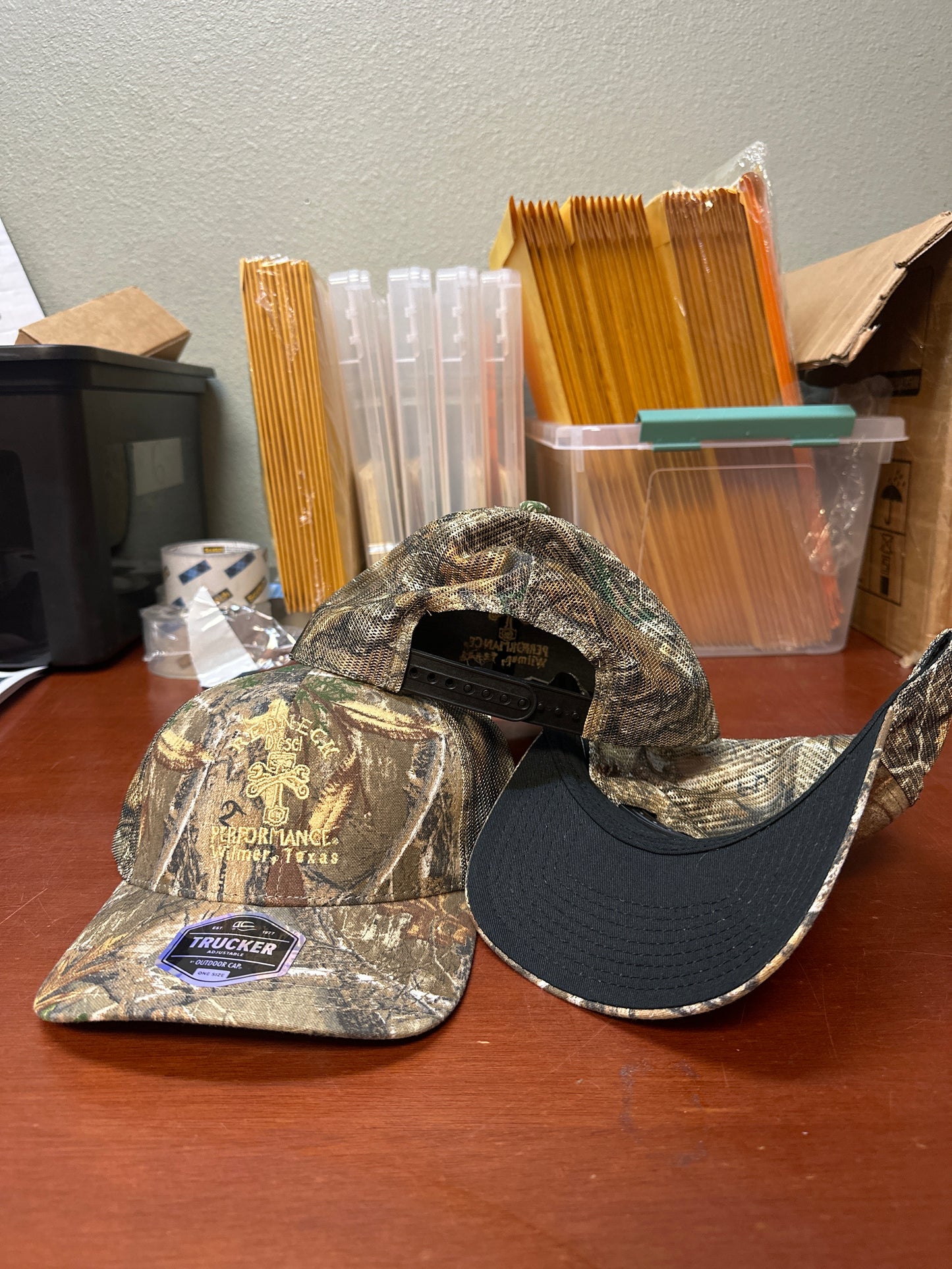 Camo Tan Center Logo Snapback Hat
