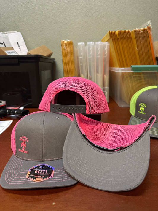 Pink & Grey Offset Logo Snapback Hat