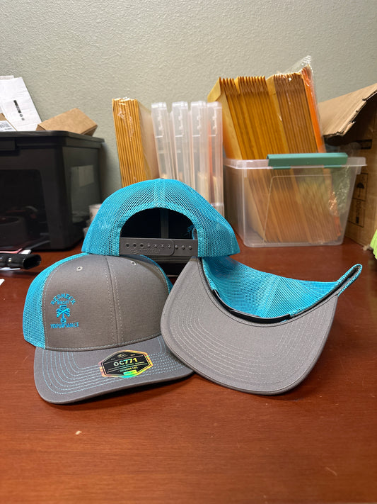 Blue & Grey Offset Logo Snapback Hat