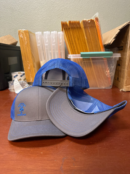 Blue & Grey Offset Logo Snapback Hat
