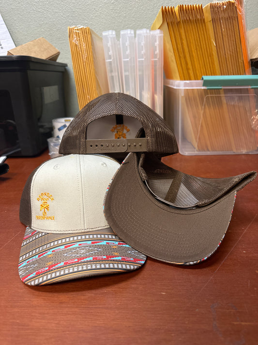 Brown Aztec Snapback Hat