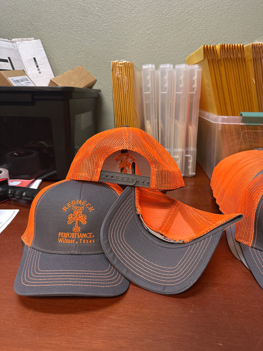 Orange & Grey Center Logo Snapback Hat