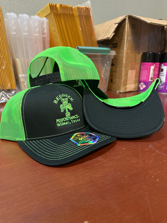 Green & Black Center Logo Snapback Hat